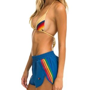 Blue Aviator Nation 5 Stripe Flex Board Shorts